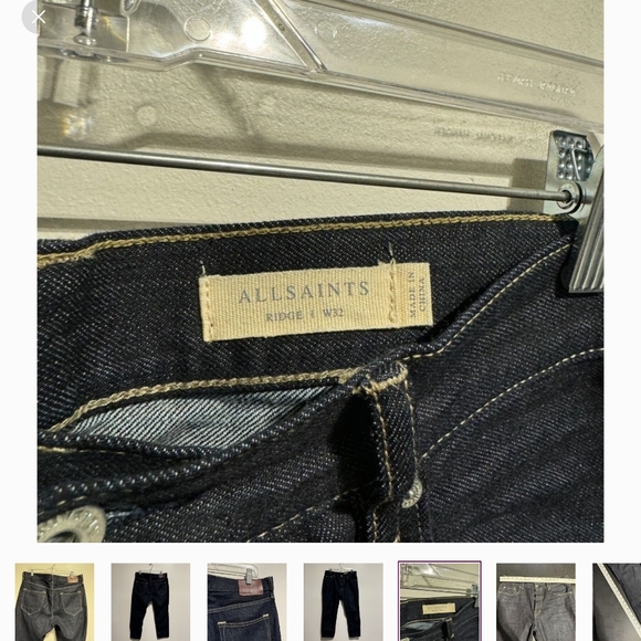 Allsaints Ridge Dark Blue Jeans. - Picture 5 of 7